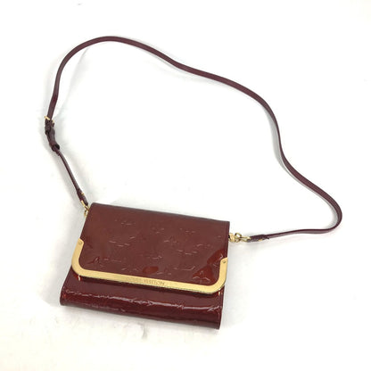 Louis Vuitton Clutch Bag M91547 Monogram Vernis Purple Monogram Vernis Rossmore Pm Women
