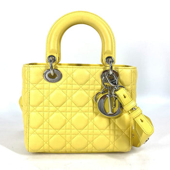 Dior Handbag M0532Pcal Lambskin Yellow Lady Dior Ladydior My Abcdior Women