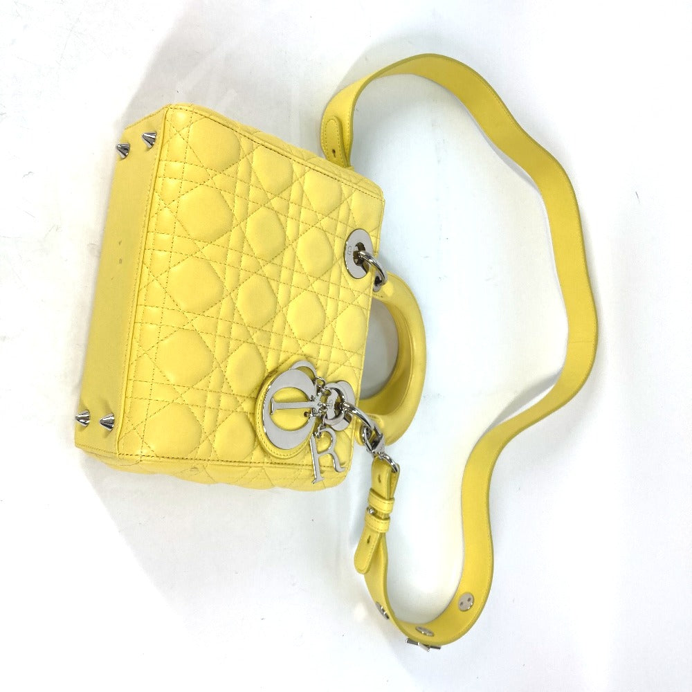 Dior Handbag M0532Pcal Lambskin Yellow Lady Dior Ladydior My Abcdior Women