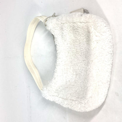 Prada Tote Bag 1Ne515 Fabric White Terry Mini Re-Edition 2000 Spugna Logo Bag Women