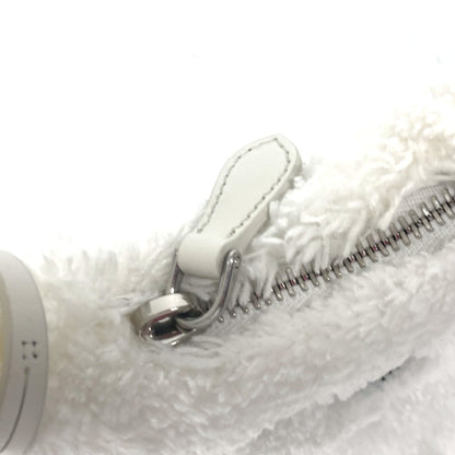 Prada Tote Bag 1Ne515 Fabric White Terry Mini Re-Edition 2000 Spugna Logo Bag Women