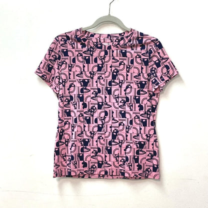 Hermes Short Sleeve T-Shirt Cotton Pink Apparel Short Sleeves Brides De Gala En Desolde Women 36