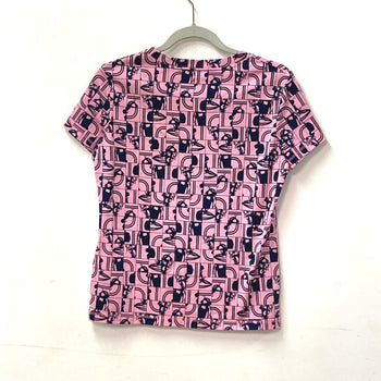 Hermes Short Sleeve T-Shirt Cotton Pink Apparel Short Sleeves Brides De Gala En Desolde Women 36