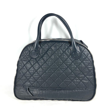 Chanel Boston Duffel Bag Coated Canvas Black Travel Bag Cc Coco Mark Matelasse Quilting Women