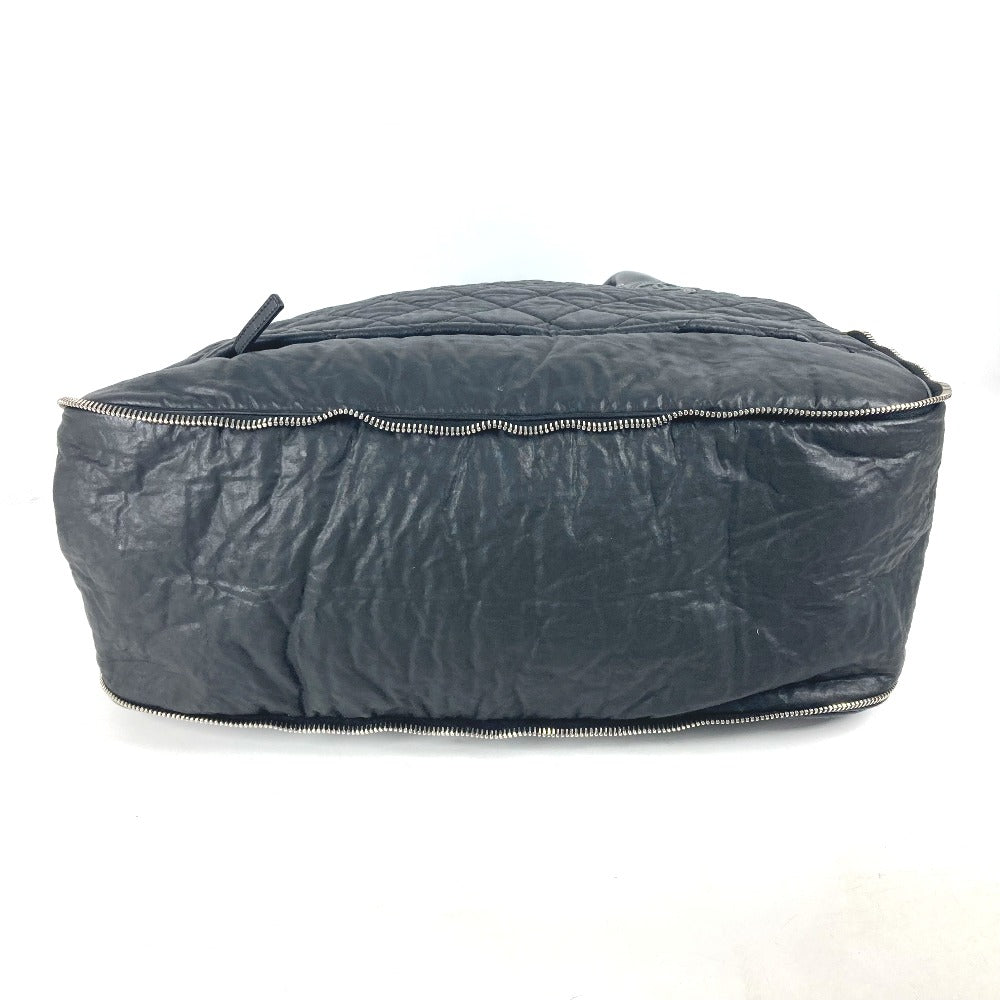 Chanel Boston Duffel Bag Coated Canvas Black Travel Bag Cc Coco Mark Matelasse Quilting Women