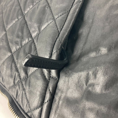 Chanel Boston Duffel Bag Coated Canvas Black Travel Bag Cc Coco Mark Matelasse Quilting Women