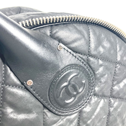 Chanel Boston Duffel Bag Coated Canvas Black Travel Bag Cc Coco Mark Matelasse Quilting Women