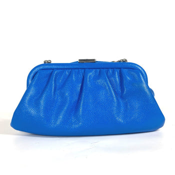 Balenciaga Clutch Bag 618895 Leather Blue Cloud Xs Logo Cloud Women
