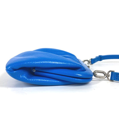 Balenciaga Clutch Bag 618895 Leather Blue Cloud Xs Logo Cloud Women