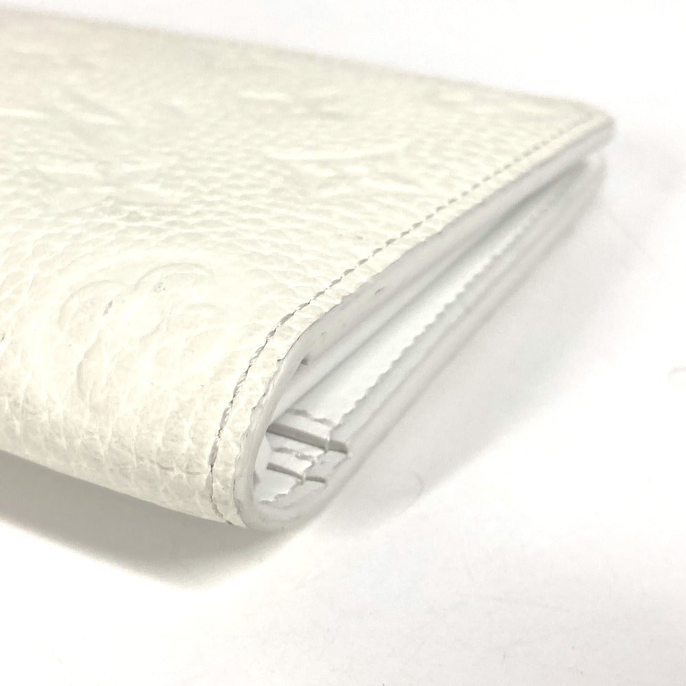 Louis Vuitton Long Wallet Purse M83066 Taurillon Clemence Leather White Long Wallet Monogram
