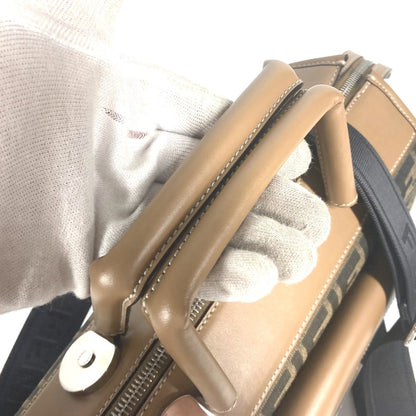 Fendi Handbag 7Va571 Canvas / Leather Brown Zucca Soft Trunk
