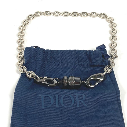 Dior Necklace N2062Hommt Metal Silvertype Chain Necklace Accessories Cylinder Cannage Mens