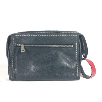 Fendi Shoulder Bag 7Va407 Leather Black Messenger Bag Celeria