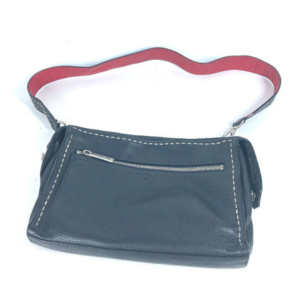Fendi Shoulder Bag 7Va407 Leather Black Messenger Bag Celeria