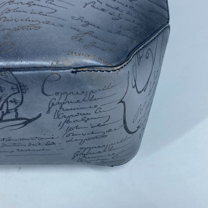 Berluti Business Bag Uo223P , Scritto Leather Gray Toujours Mini Neo Scritto Mens