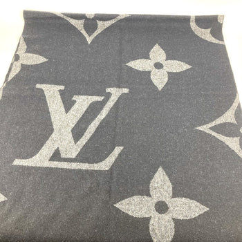 Louis Vuitton Scarf M77950 Cashmere Navy Monogram Monogram Giant Muffler Mens(Unisex)