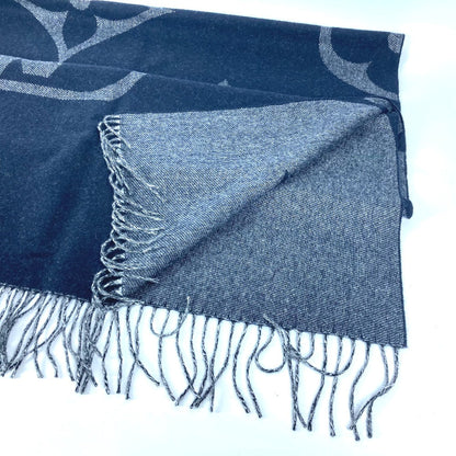 Louis Vuitton Scarf M77950 Cashmere Navy Monogram Monogram Giant Muffler Mens(Unisex)