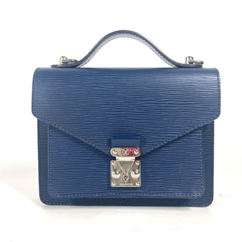 Louis Vuitton Handbag M40976 Epi Leather Navy Epi Monceau Bb Unisex(Unisex)