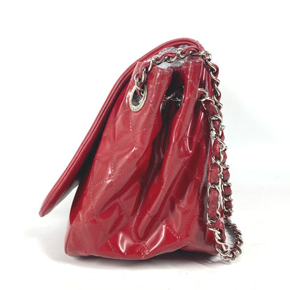 Chanel Shoulder Bag Enamel Red Cc Coco Mark Lipstick Women