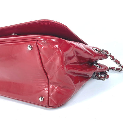 Chanel Shoulder Bag Enamel Red Cc Coco Mark Lipstick Women