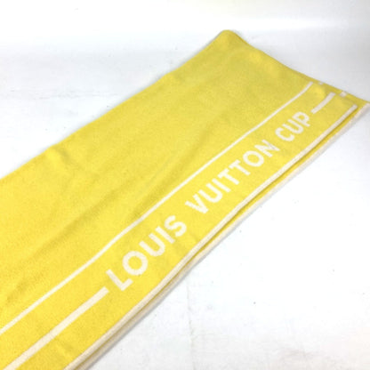 Louis Vuitton Scarf Cotton, Cashmere Yellow Lvcup Louis Vuitton Cup Logo Mens(Unisex)
