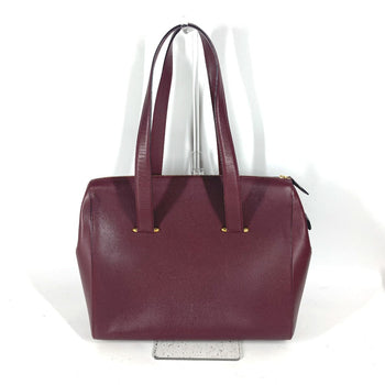 Cartier Shoulder Bag Leather Wine-Red Must Line Unisex(Unisex)