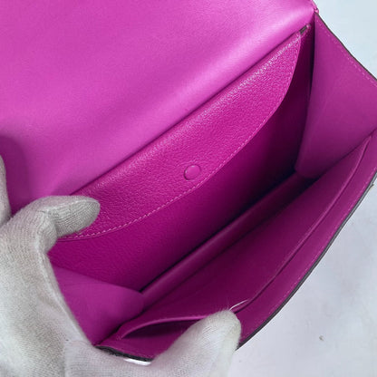Hermes Clutch Bag Shave Purple Veru Women