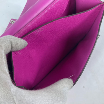 Hermes Clutch Bag Shave Purple Veru Women