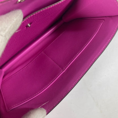 Hermes Clutch Bag Shave Purple Veru Women