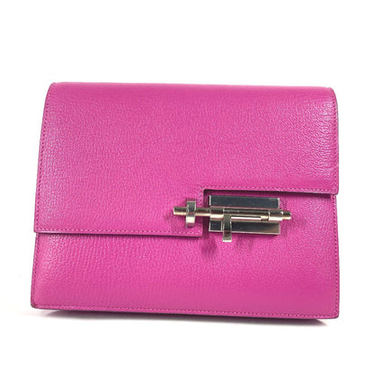 Hermes Clutch Bag Shave Purple Veru Women