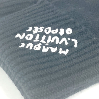 Louis Vuitton Gloves M7824I Wool, Cotton Black Touch-Screen Compatible Fingertips Globe Damier