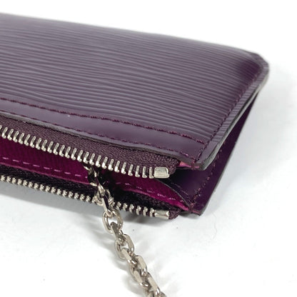Louis Vuitton Coin Case M6660K Epi Leather Purple Epi Pochette Cle Nm Women(Unisex)