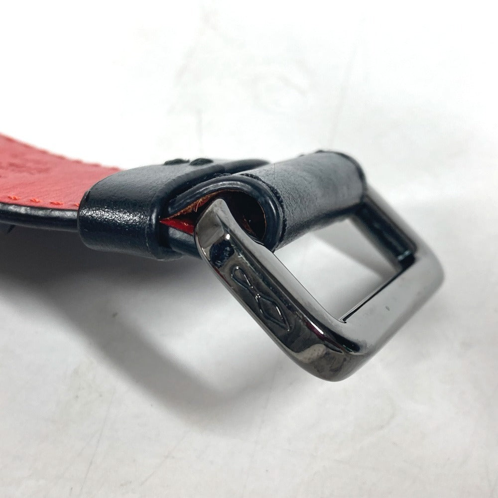 Christian Louboutin Belt Leather Black Studs Logo Unisex(Unisex)