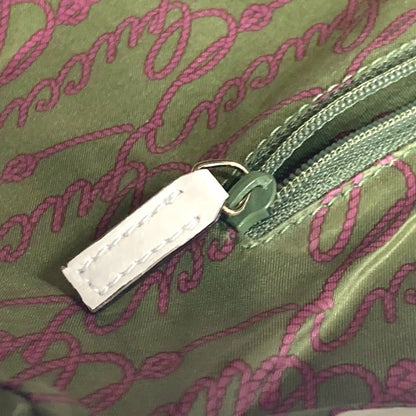 Gucci Shoulder Bag 264216 Leather/Nylon Jacquard Pink Gg Charm Logo Women
