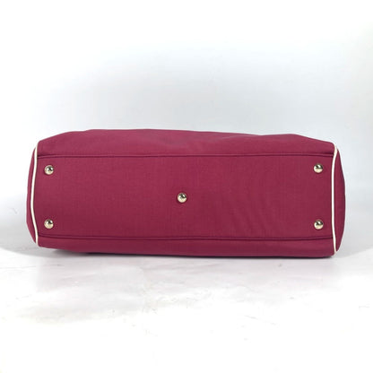 Gucci Shoulder Bag 264216 Leather/Nylon Jacquard Pink Gg Charm Logo Women