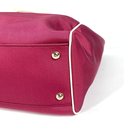 Gucci Shoulder Bag 264216 Leather/Nylon Jacquard Pink Gg Charm Logo Women