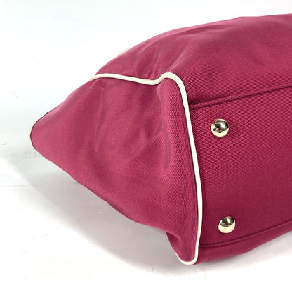 Gucci Shoulder Bag 264216 Leather/Nylon Jacquard Pink Gg Charm Logo Women