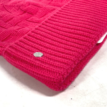 Hermes Knit Hat Wool Pink Serie H Logo Fragrance Women M