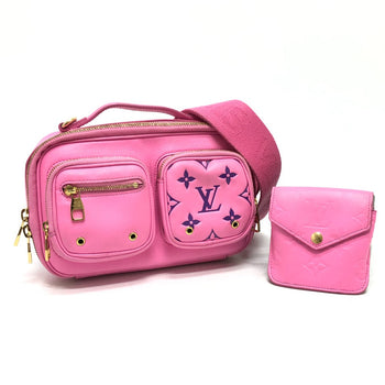 Louis Vuitton Shoulder Bag M59244 Leather Pink Utility Cross Sling Bag Women