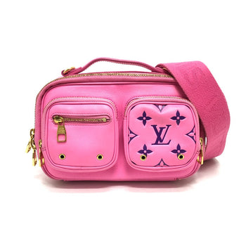 Louis Vuitton Shoulder Bag M59244 Leather Pink Utility Cross Sling Bag Women