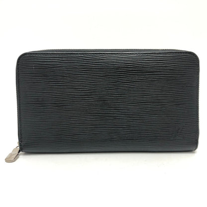 Louis Vuitton Long Wallet Purse M62643 Epi Leather Black Epi Zippy Organizer Nm Mens