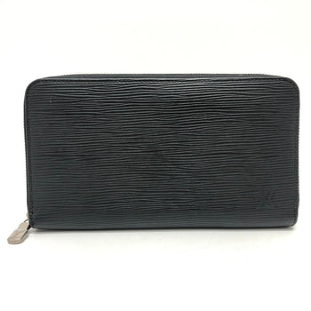 Louis Vuitton Long Wallet Purse M62643 Epi Leather Black Epi Zippy Organizer Nm Mens