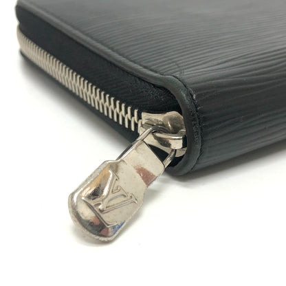 Louis Vuitton Long Wallet Purse M62643 Epi Leather Black Epi Zippy Organizer Nm Mens