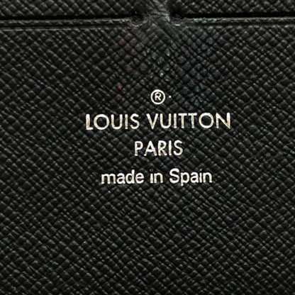 Louis Vuitton Long Wallet Purse M62643 Epi Leather Black Epi Zippy Organizer Nm Mens