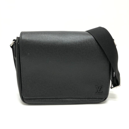 Louis Vuitton Shoulder Bag M30850 Taiga Leather Black Taiga District Pm Nv3 Mens