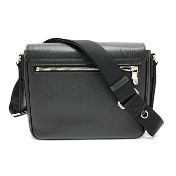 Louis Vuitton Shoulder Bag M30850 Taiga Leather Black Taiga District Pm Nv3 Mens