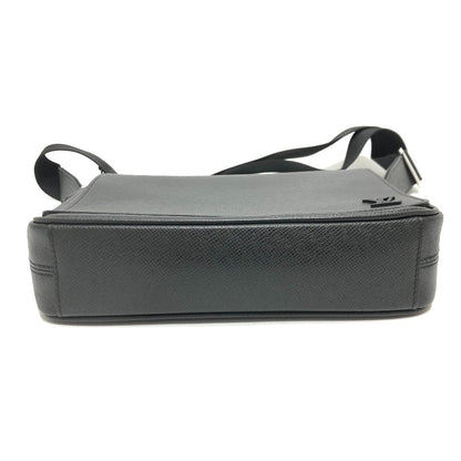 Louis Vuitton Shoulder Bag M30850 Taiga Leather Black Taiga District Pm Nv3 Mens