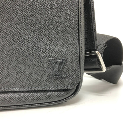 Louis Vuitton Shoulder Bag M30850 Taiga Leather Black Taiga District Pm Nv3 Mens