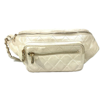 Chanel Sling Bag As0556 Leather Champagne Gold Bags, Waist Bags, 2-Way Bags, Handbags Cc Coco Mark