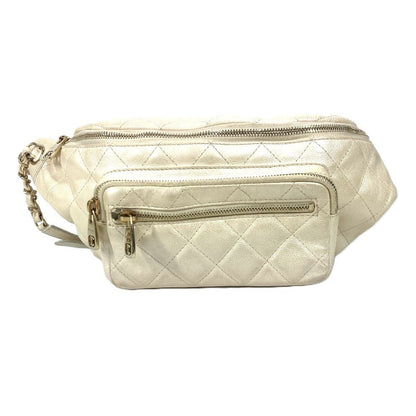 Chanel Sling Bag As0556 Leather Champagne Gold Bags, Waist Bags, 2-Way Bags, Handbags Cc Coco Mark